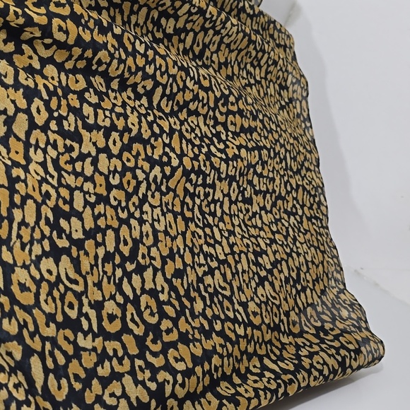 {Who What Wear} Womens Black Brown Animal Print Chiffon Dress - Size XL - Picture 9 of 16